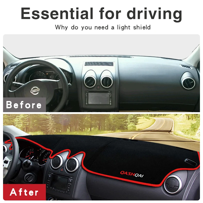 Солнцезащитный козырек для приборной панели автомобиля Nissan Qashqai J10 2008 2009 2010 2011 2012