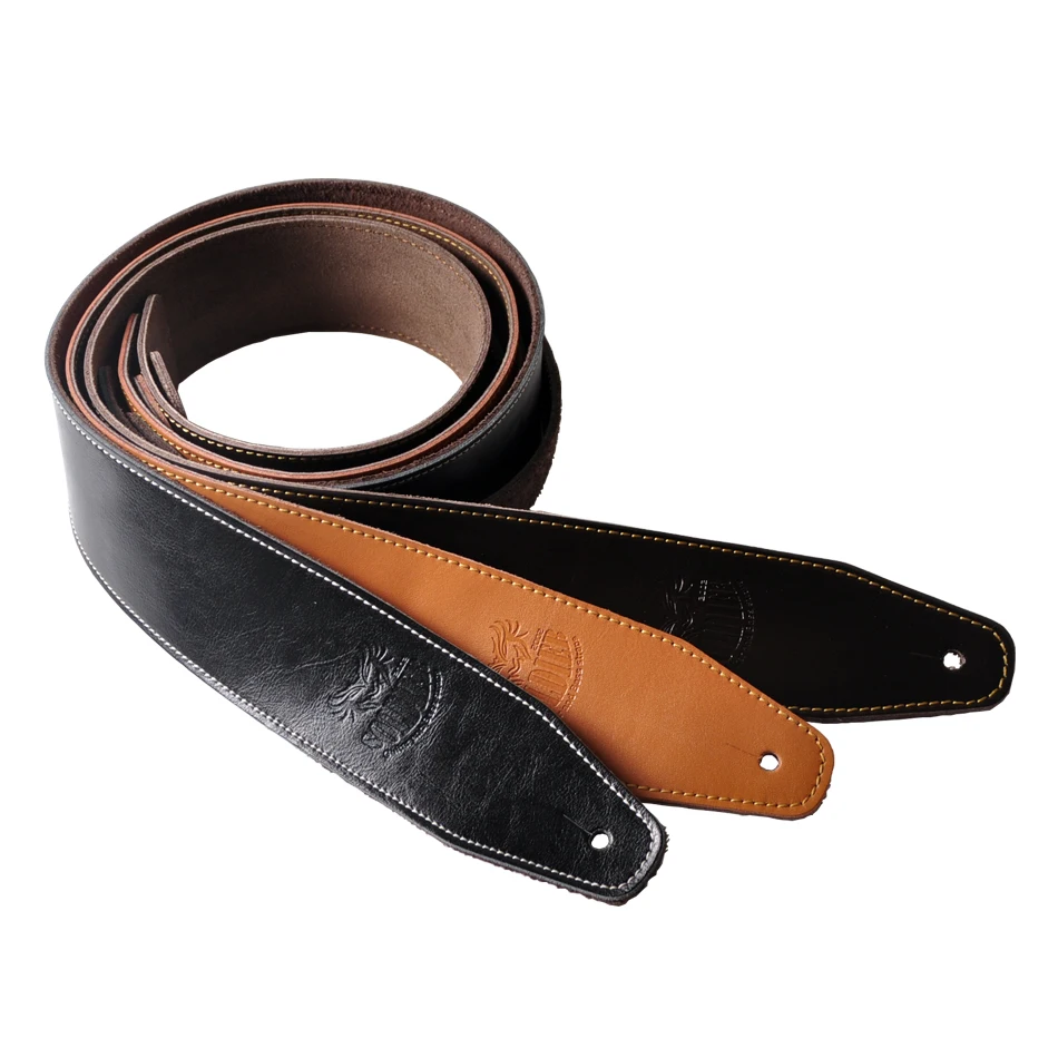 

Genuine Leather Cowhide Super Soft Guitar Strap for Acoustic Electric Folk Guitar Bass Strap Durable Guitar Belt