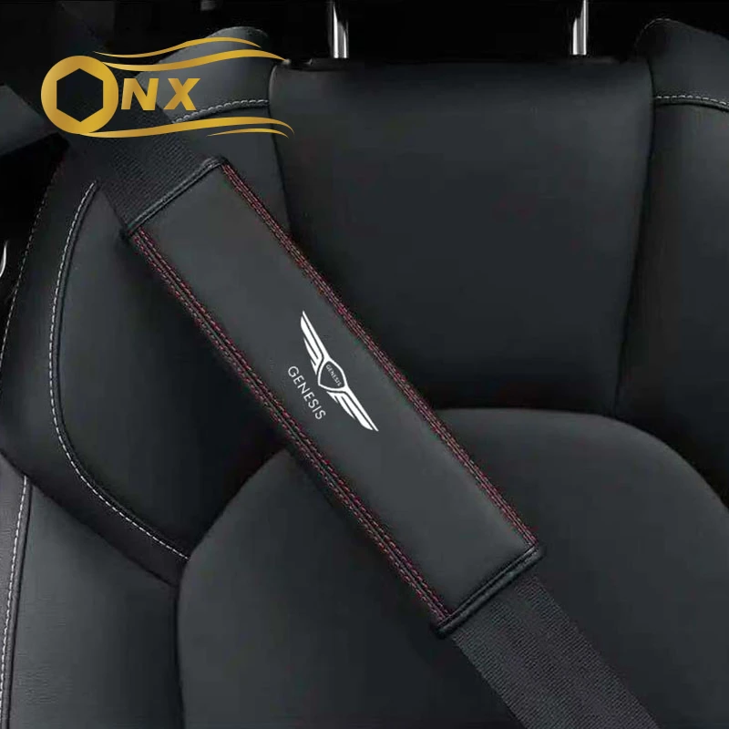 

Car seat belt shoulder cover four seasons universal safety belt cover For Hyundai Genesis G70 GV70 G80 GV80 G90