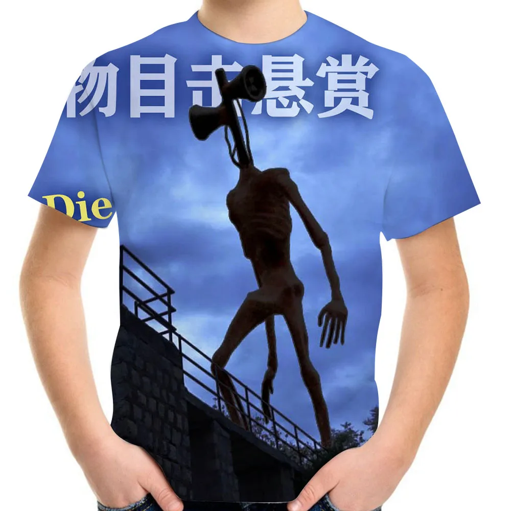 

Футболка детская летняя с 3D принтом головы сирены