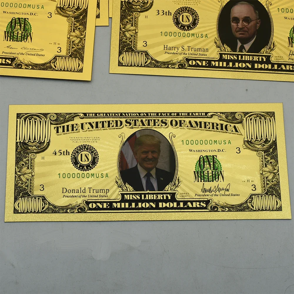 46 шт./компл. Соединенные Штаты президент Золотой банкнот Трамп биден Рузвельт