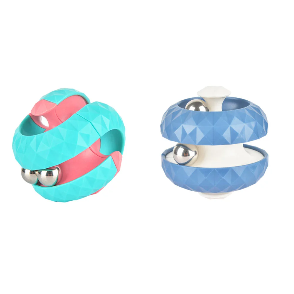 

2 Pcs Destress Gifts Hand-held Mini Leisure Creative Gift Intelligence Plastic Fingertip Gyro Child