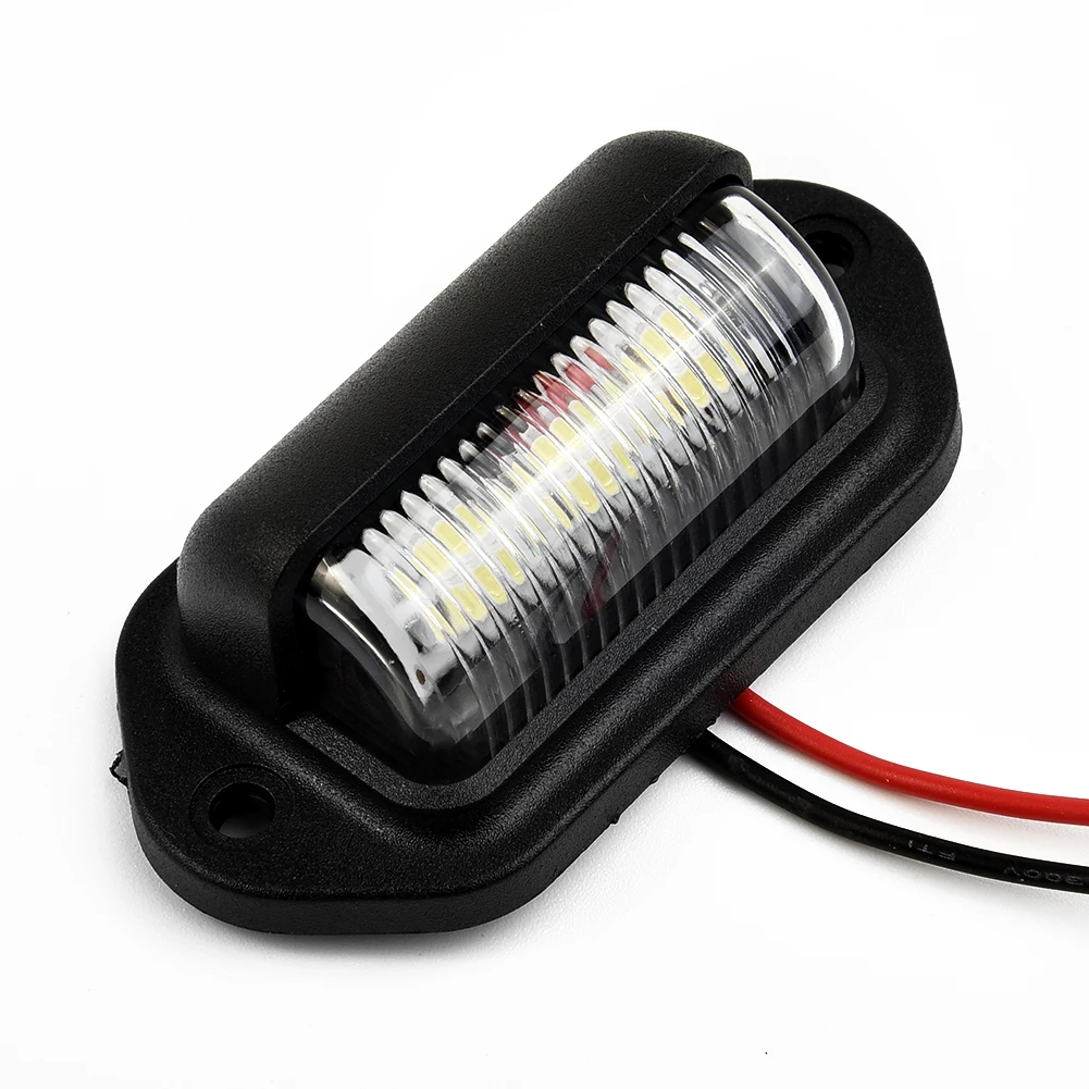 

2PCS Waterproof 6-LED 12V 6000k License Plate Light Car Boat Truck Trailer Step Lamp No Error Led License Plate Light