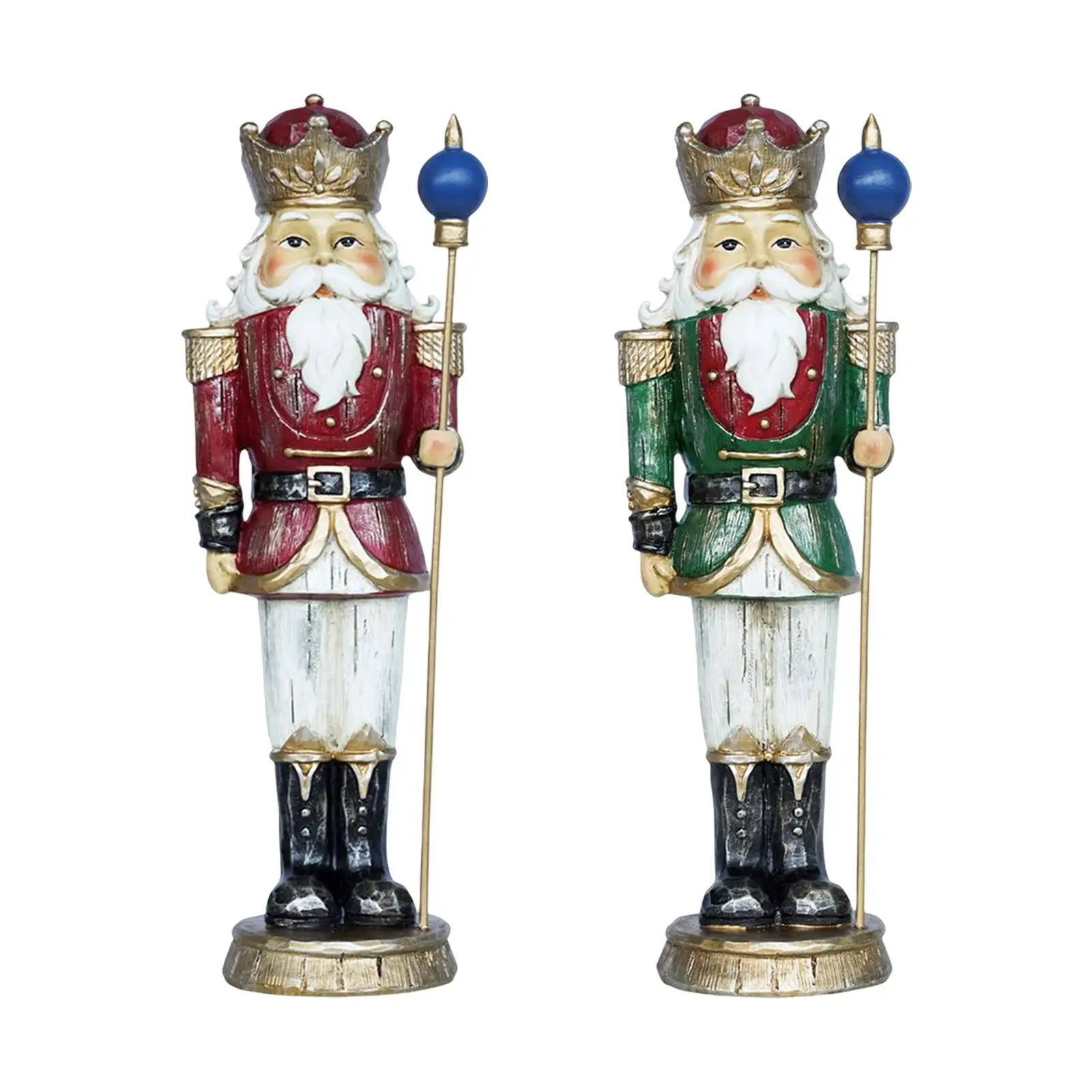 

25.5cm Christmas Nutcracker Soldier Desktop Resin Nutcracker Soldier Decor