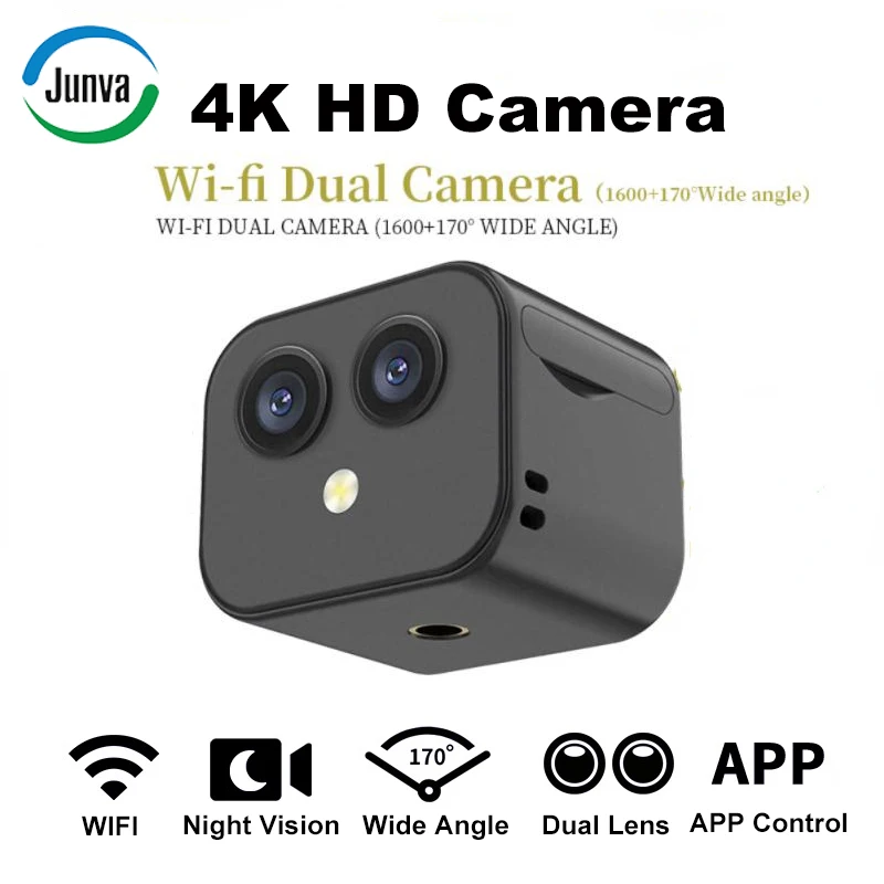 

Мини-камера видеонаблюдения HD 4K, Wi-Fi, ночное видение