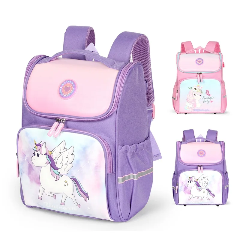 Primary Girls Princess Unicorn Fashion High-capacity Backpacks New Children Boy Cartoon Grade 1-6 Students Schoolbags for Travel