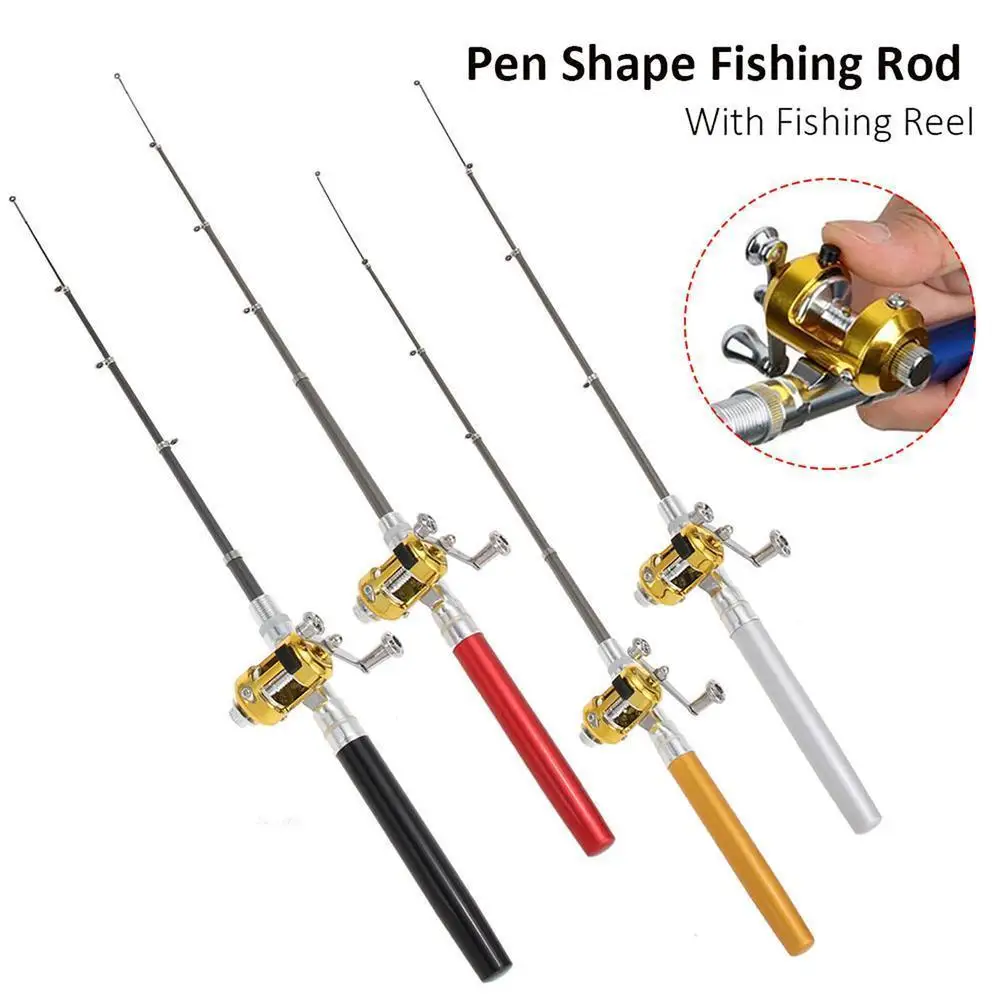

1m Portable Telescopic Mini Fishing Pole Ultralight Pen Shape Fishing Rod Fishing Accessories for Outdoor River Lake Dropship