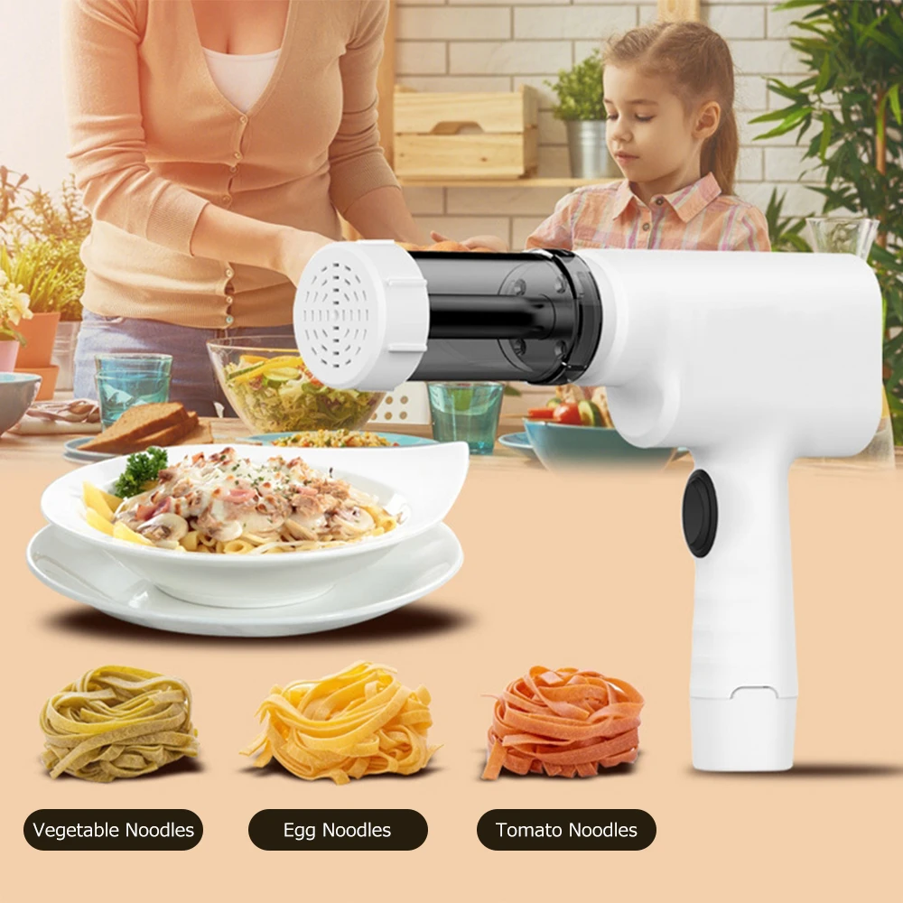 

Noodle Maker Home Small Electric 45W 1500mAh Portable Handheld Noodle Press Pasta Sausage Filling Mould