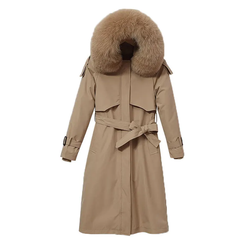 New Detachable Mid-Length Cotton-Padded Clothes Korean Slim Three-Wear Cotton-Padded Clothes Large Size Parka Women