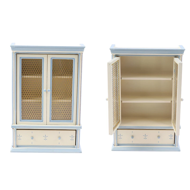 

1:12 Scale Dollhouse Miniature Kitchen Furniture White Cupboards Display cabinet Children Gift