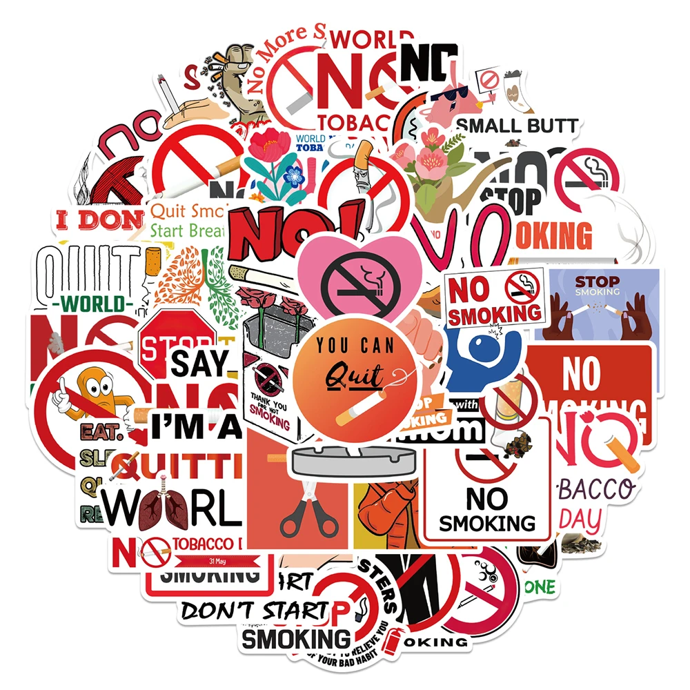 10/50 шт. наклейки граффити День бездействия курительного мира украшения для