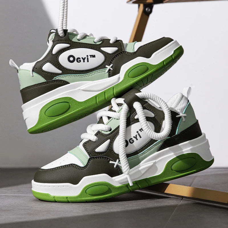 New Vintage Men's Sneakers Streetwear Hip Hop Skateboard Shoes Men Platform High top Sneakers Men Designer Shoes tenis masculino