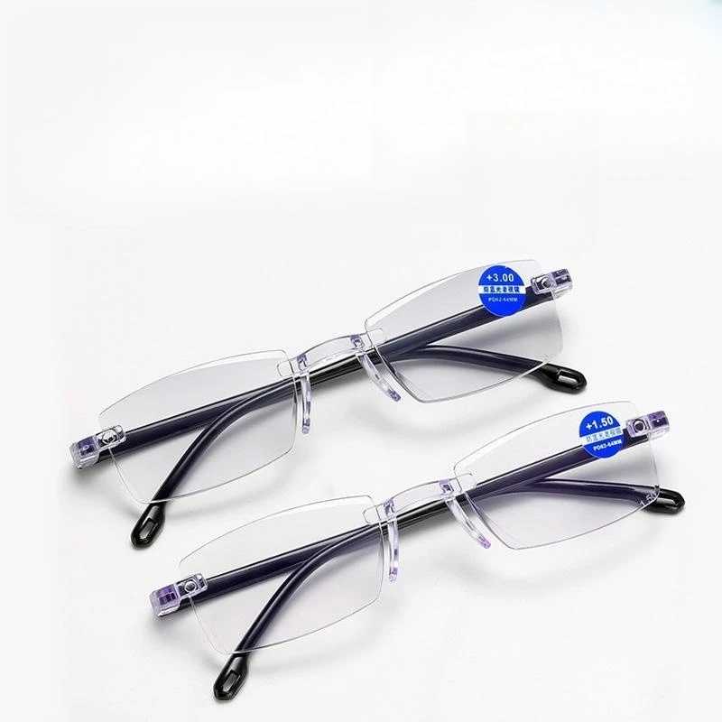 

Clear Reading Glasses Anti Blue Light Eyeglasses +1 +1.5 +2 +2.5 +3 +3.5 +4 Rimless Reader Glasses 803