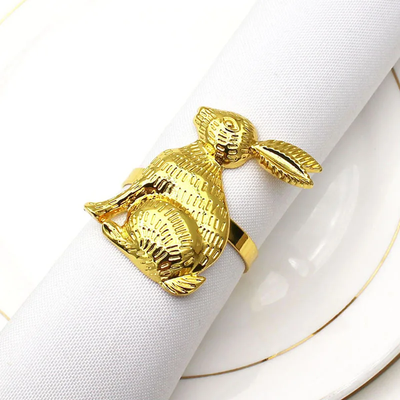

2 шт./лот кольцо для салфетки с пасхальным кроликом металлическая пряжка для салфеток свадебное праздничное украшение для стола кольцо для ...