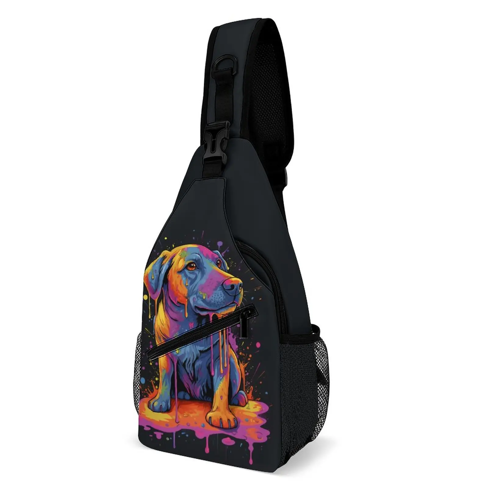 

Dog Shoulder Bags Psychadelic Grafitti Vintage Chest Bag Men High School Travel Sling Bag Workout Designer Small Bags
