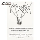 Новинка, креативное двойное ожерелье ZYZQ с магнитной пряжкой для пар, магнитное ожерелье с подвеской для привлечения, ювелирные изделия на День святого Валентина