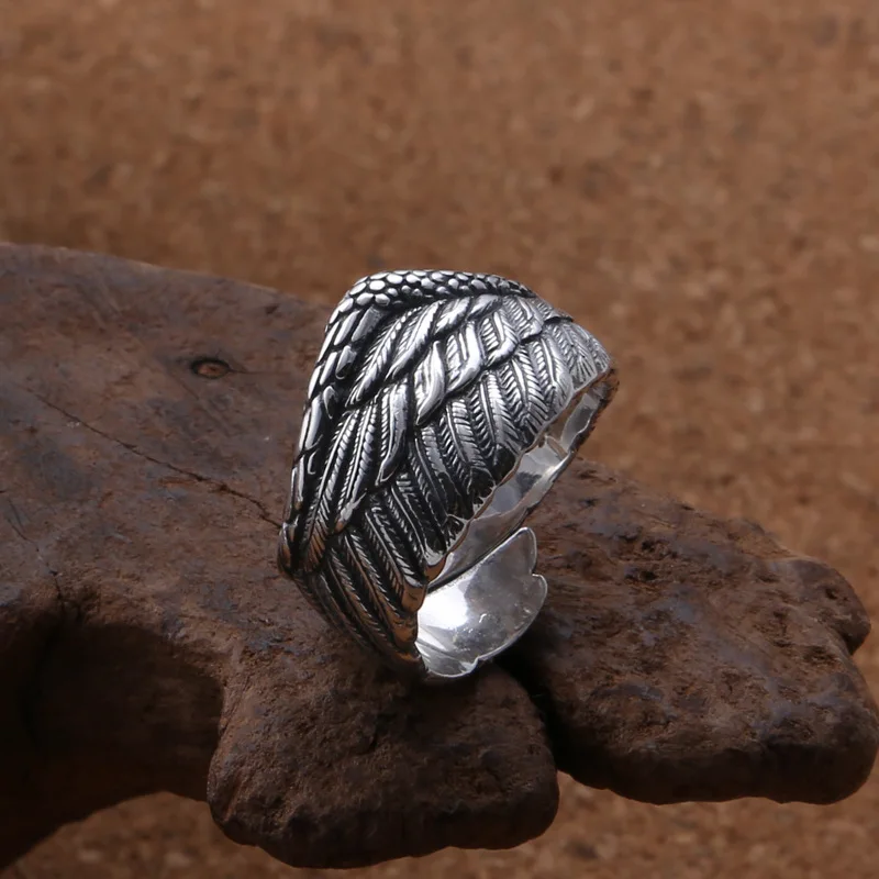 BOCAI S925 Стерлингового Серебра Подвески Кольца для Мужчин Женщин Креативные Ретро