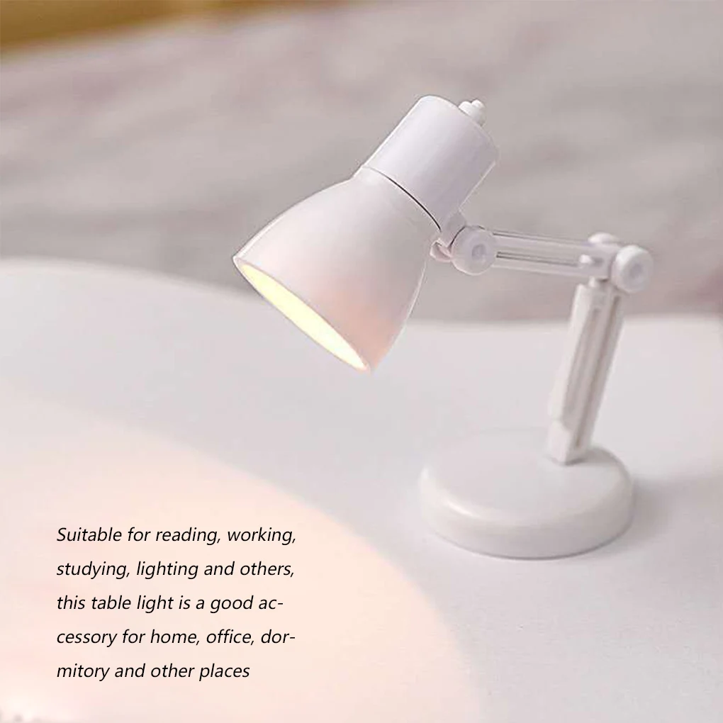 

Table Lamp 2W 180 Adjustable Folding Reading Light Warm Eye Protection Night Light Black
