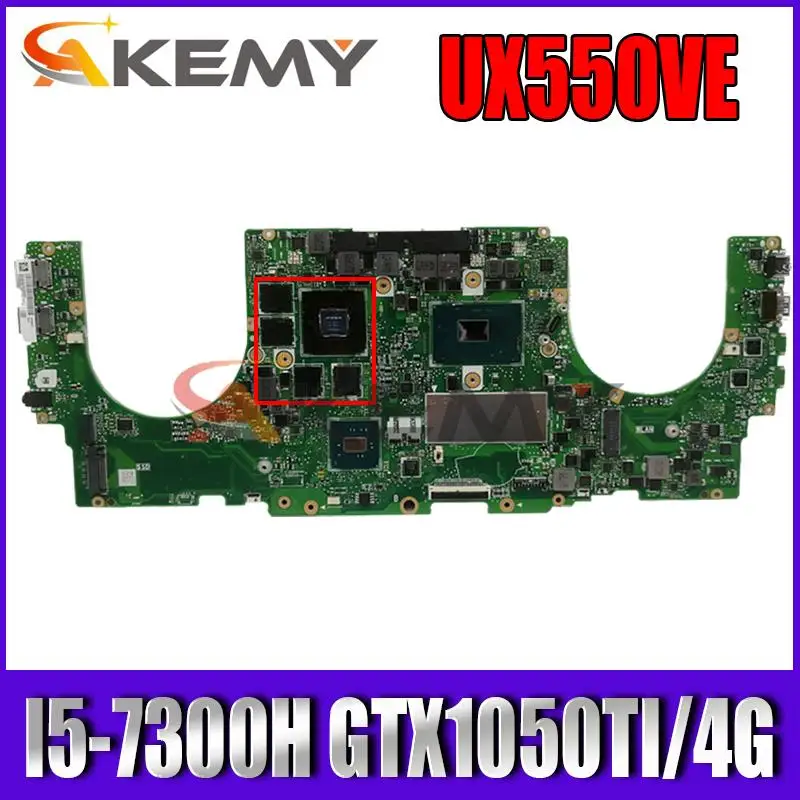 

ux550 for ASUS ZenBook Pro UX550V UX550VD UX550VE UX550VW laptop motherboard mainboard test OK I5-7300H cpu GTX1050TI/4G 16GB