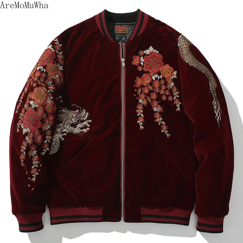 Winter Yokosuka New Heavy Industry Embroidered Cotton Jacket Ssangyong Cotton Jersey Baseball Collar Jacket Men's Trendy M-3XL