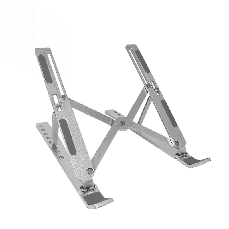 

Aluminum Alloy Laptop Stand Tablet Stand Adjustable Base Laptop Stand 8 Levels Height Adjustable Folding For Macbook Air Pro