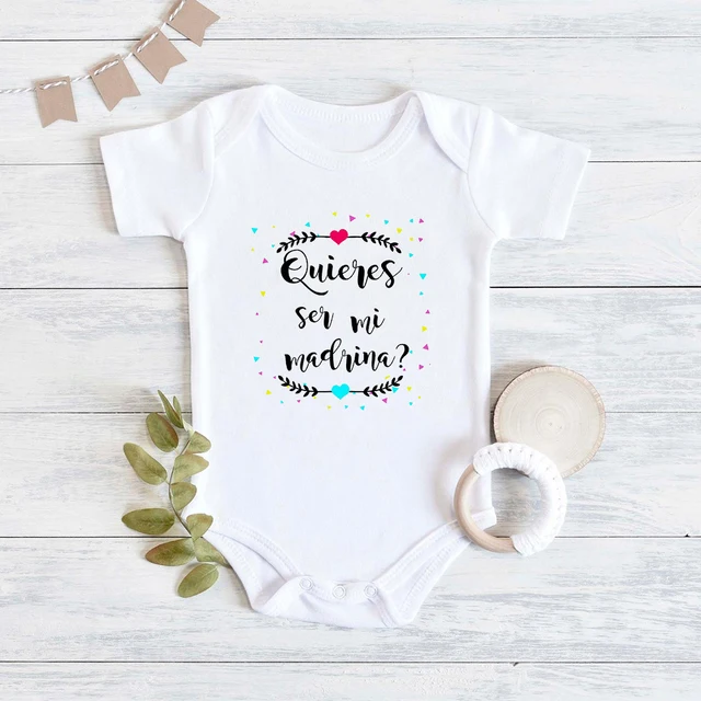 Quires Ser Mi Madrina Baby Romper 2022 Coming Soon Newborn Baby Bodysuit Pregnant Announcement Baby Clothes Babies 0 to 3 Months 1