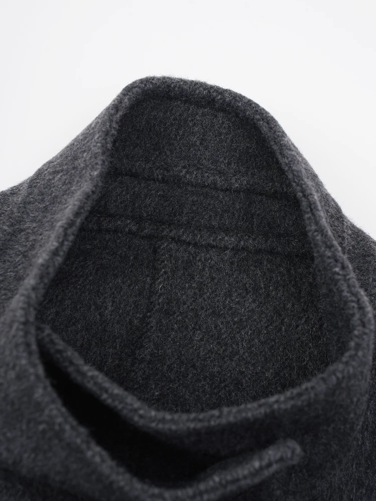 ZMEENNA темно-серое толстое длинное шерстяное пальто большого размера Новое Женское