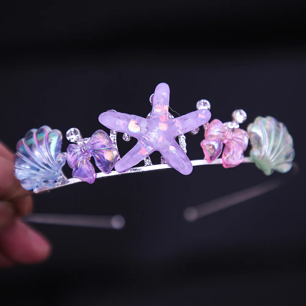 KMVEXO милый костюм Русалочки с короной в стиле океана на Хэллоуин аксессуары для