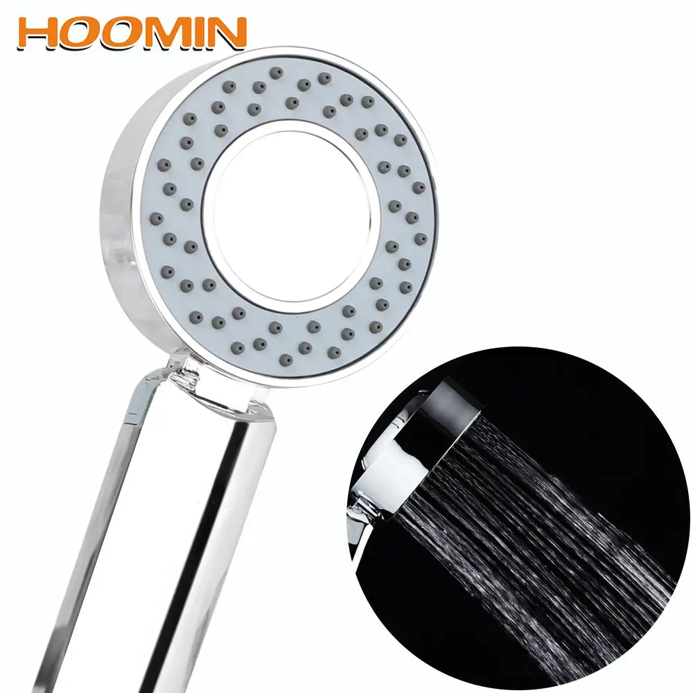 

Round Booster Bath Shower Handheld Water Saving High Pressure Home Improvement Double-sided Shower Head Bathroom Accessories