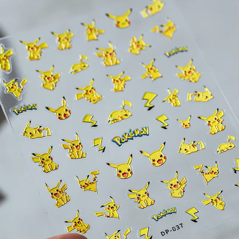Adesivi Per Unghie Pokemon Pikachu Anime Cartoon Kawaii New Craft Adesivi Per Manicure Sottili E Resistenti Adesivi Per Unghie Con Colla Posteriore Tr