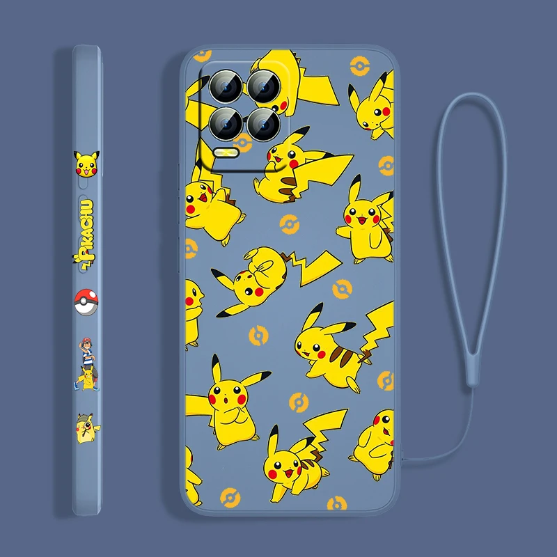 anime pikachu cute for oppo realme 50i 50a 9i 8i 8 6 pro find x3 lite neo gt master a9 a5 liquid left rope phone case capa cover free global shipping