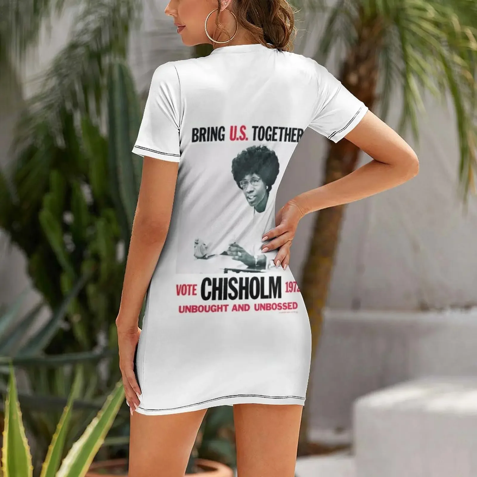 Фото Платье с короткими рукавами Shirley Chisholm for President, вечерние платья, женские коктейльные платья, одежда для женщин №2