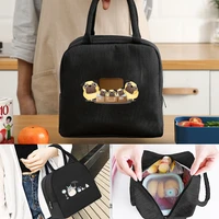 portable lunch bag for women insulated canvas cooler tote thermal food children picnic bags lunch bags for work cartoon pattern