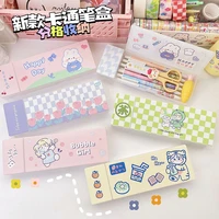 kawaii pencil cases school supplies useful 2022 box aesthetic transparent bag supply stationery box children large girls