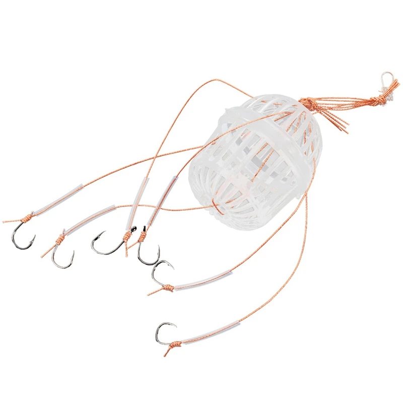 

3X Explosion Hook Fishing Tackle Sea Box Hook Monsters Strong Carbon Steel Plastics Carp Spherical Explosion Hooks 10