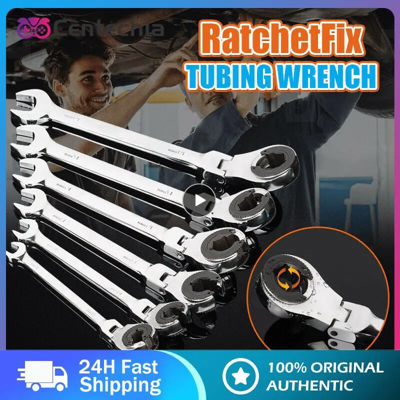 

8-19mm Universal Wrench RatchetFix Tubing Wrench Spanner 180° Movable Head Car Hand Maintain Repair Tool Hand Tools For Factory