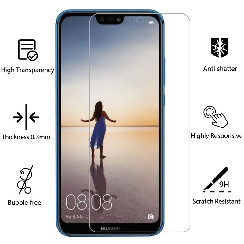 Защитное закаленное стекло для huawei p20 lite защитная пленка экрана на p20lite p20light p 20 20p