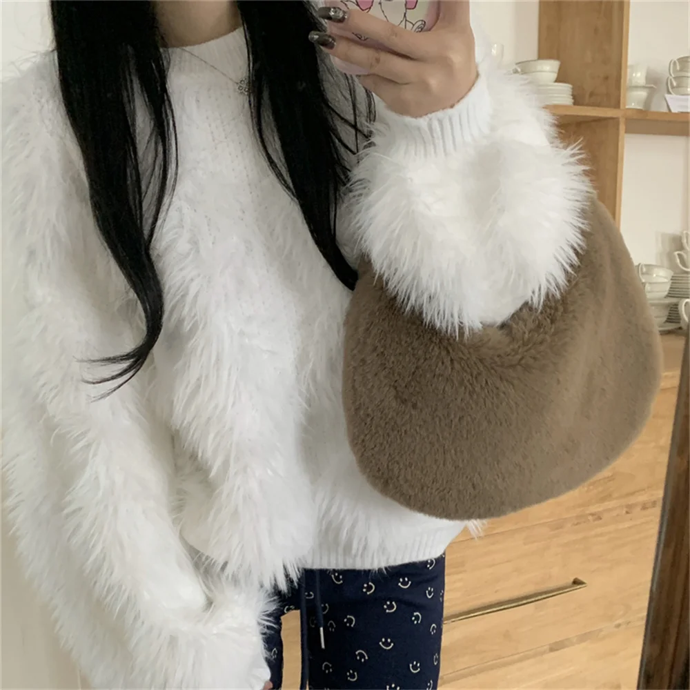 

HziriP White Outwear Soft Sweaters Warm Women 2023 Spring Chic Loose Mujer Gentle Casual All Match Elegant Knitted Pullovers