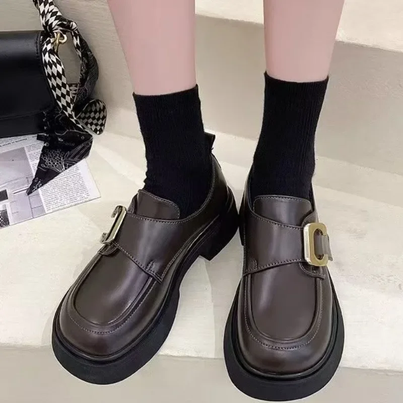 Женская обувь 2024 лоферы женские туфли на высоком каблуке модные туфли-лодочки