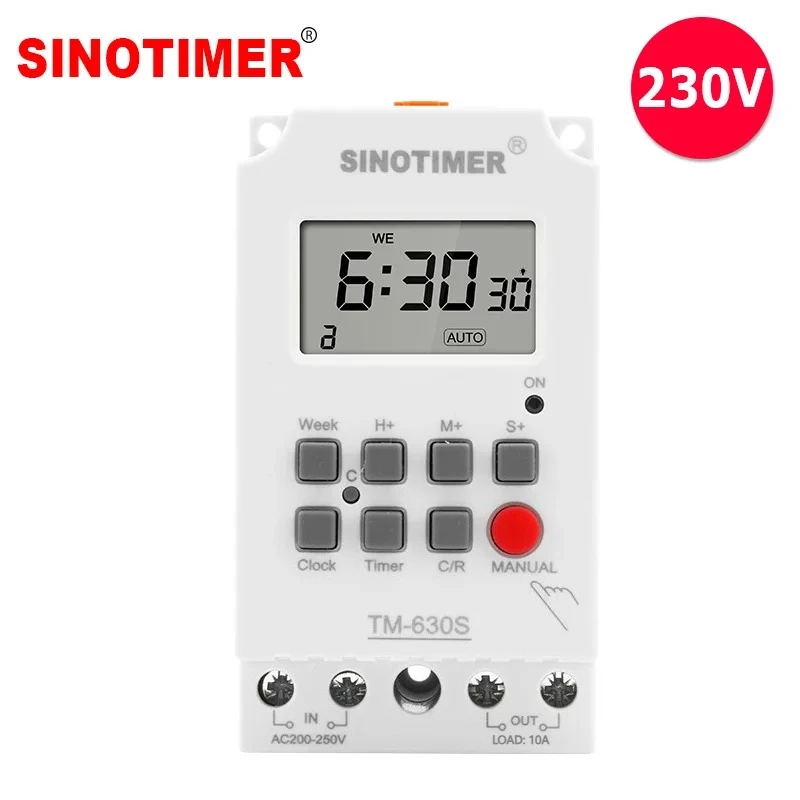 

Программируемое реле времени SINOTIMER TM630S 220В/12В 10А