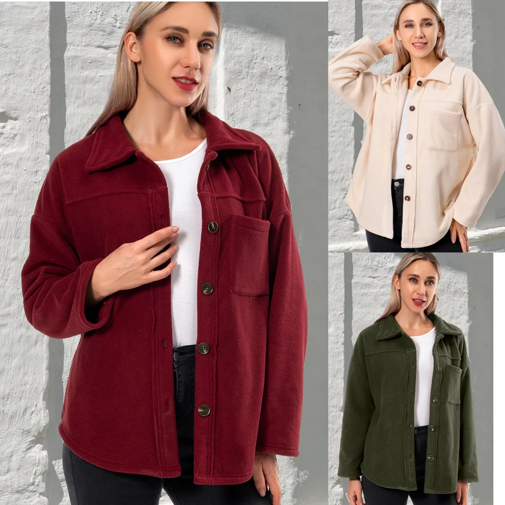 

women's thick fleece jacket autumn and winter fleece sweater