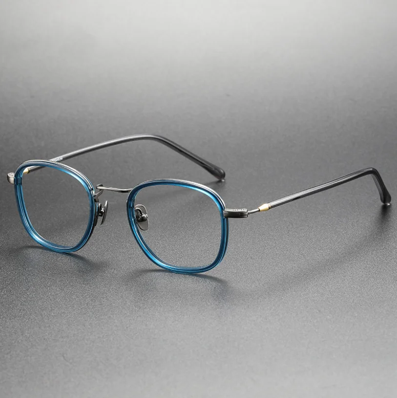 

Ультралегкая оправа для очков из чистого титана, женские винтажные оптические очки, сменные линзы, очки по рецепту для мужчин, очки