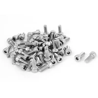 uxcell 50pcs m4x10mm 0 7mm pitch bolts socket cap head hex key screws 304 stainless steel silver tone