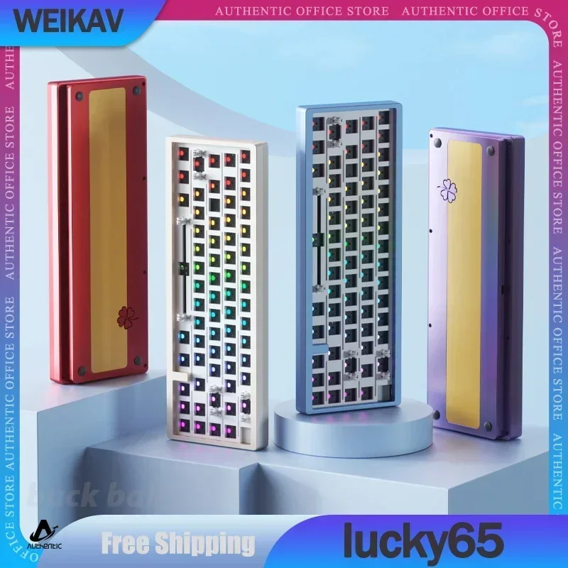 Новинка набор механической клавиатуры Weikav Lucky65 для геймеров 3 режима