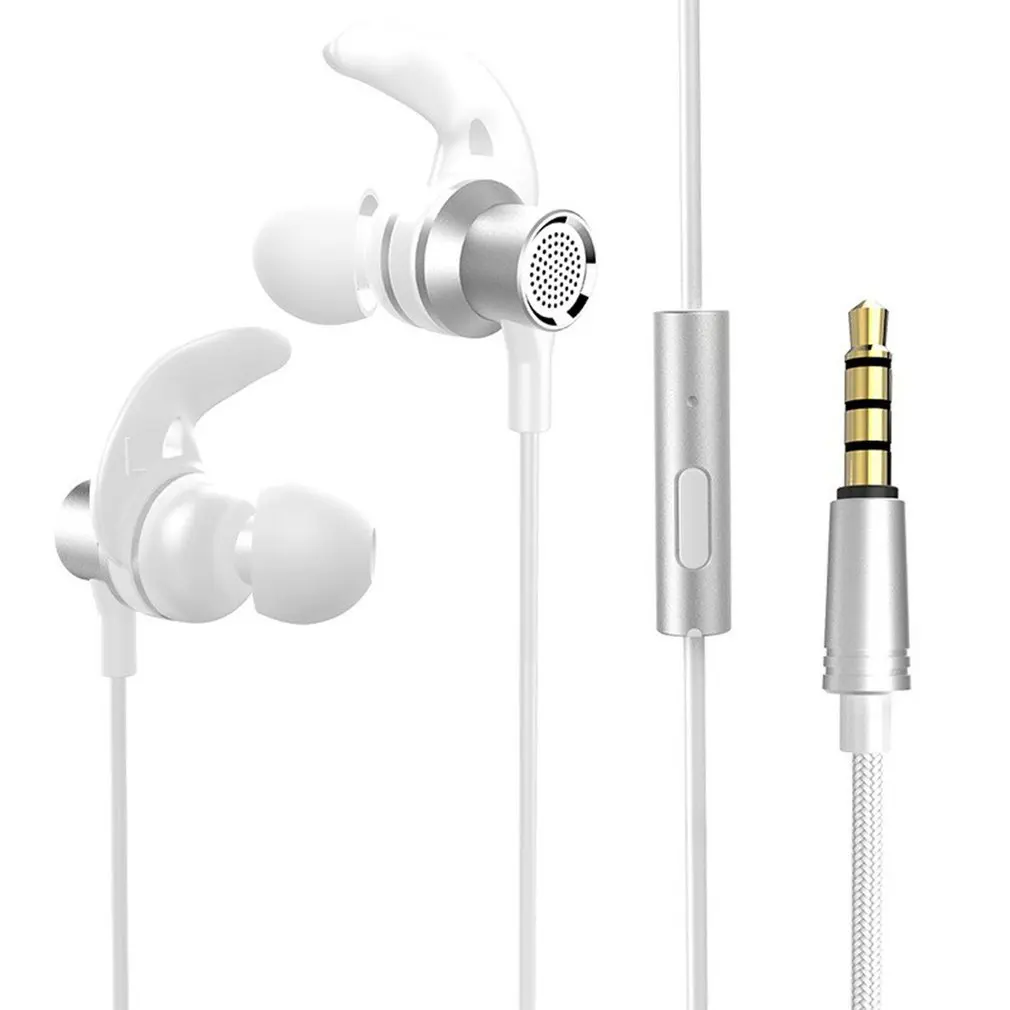 

3.5MM Wired Earphones Sport headset 1.2M In ear Deep Bass Stereo Earbuds W/Mic For iphone samsung huawei xiaomi vivo oppo