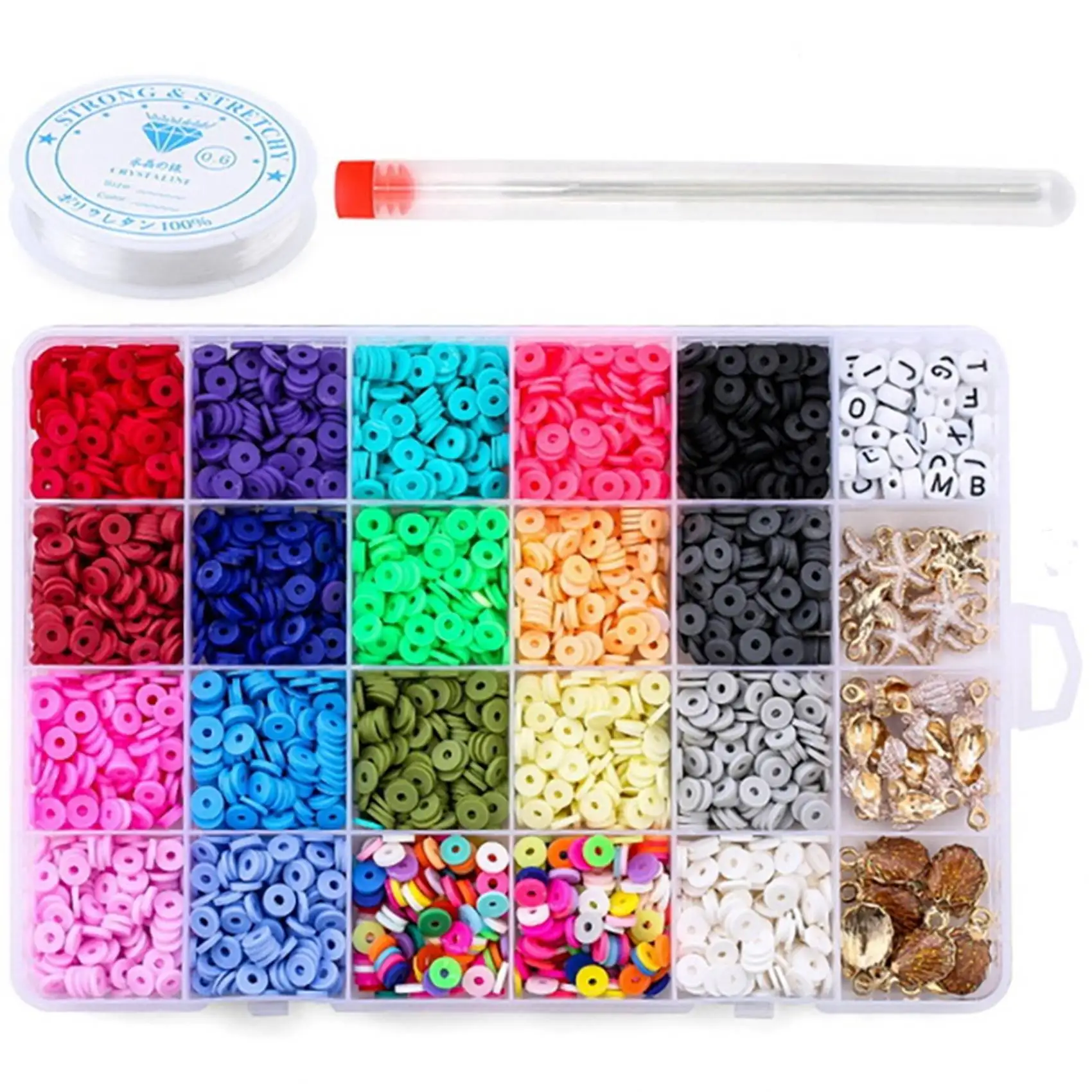 

Плоские круглые полимерные бусины из глины 6 мм для женских ожерелий, сережек