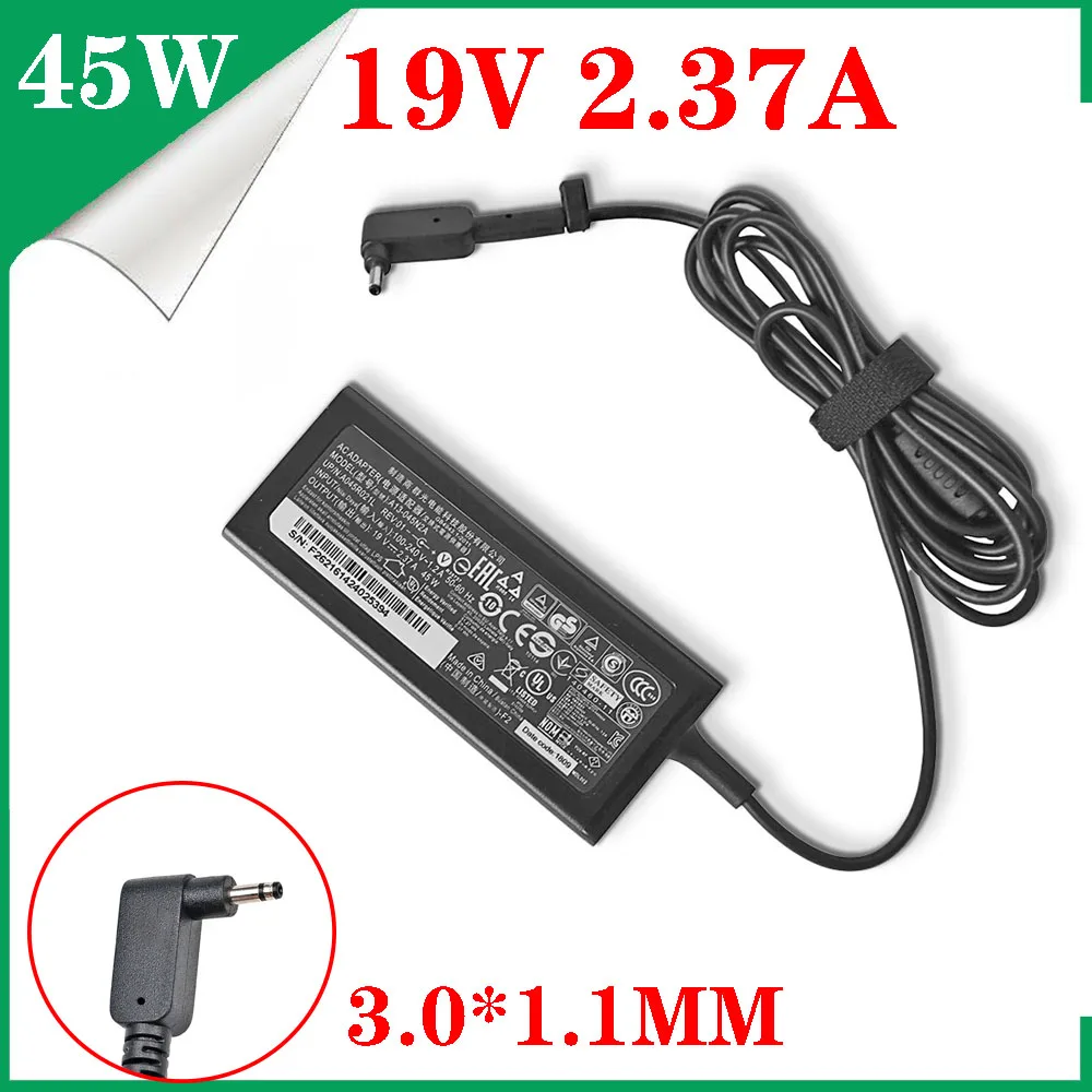 

19V 2.37A 45W 3.0*1.1MM Laptop Adapter Charger For Acer Aspire S7 391 V3-371 Switch12 PA-1450-26 A13-045N2A 547H Chromebook 11