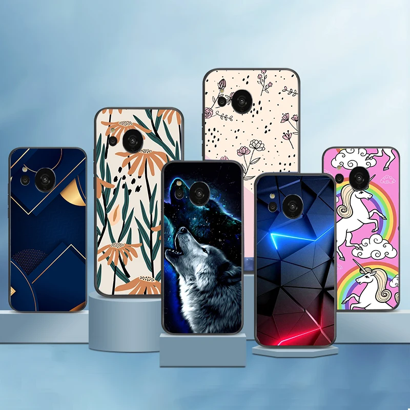 

Lamocase Case For Sharp Aquos Sense 7 Soft TPU Capa Cute Animal Painted Back Coque For Sharp Aquos Sense 7 Bumper Bags