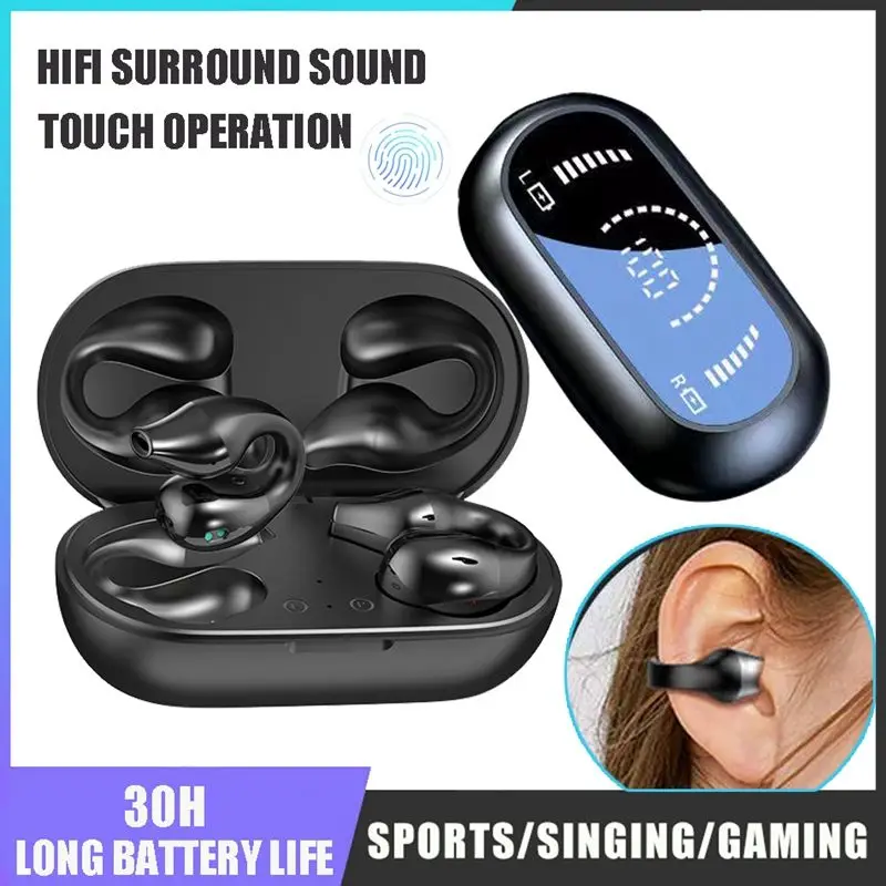 

TWS Wireless Headset 2022 New Ear Clip Sports Earbuds Ear Hook Low Latency Gaming TWS Wireless Earphones For Phone