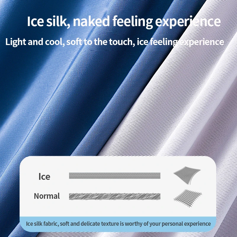 Nanjiren Ice Silk Men Underwear 3A Antibacterial Boxer Solid Traceless Underpants High Elastic Thin Summer 4Pcs Men Panties